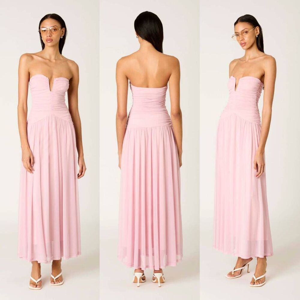 NIA Beverly Dress, Pink Mesh M NWT